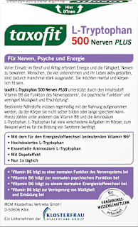 L-Trypthophan 500 Tabletten taxofit
