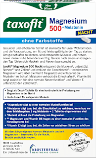 Magnesium Nacht 500 + Melatonin Tabletten 30 St taxofit