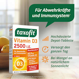 Vitamin D3 2500 I.E. Tabletten 50 St taxofit
