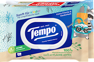 Feuchte Toilettentücher Sanft für Kinder (2x42 St) Tempo