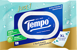 Feuchtes Toilettenpapier Just 1 XL-Tuch Tempo