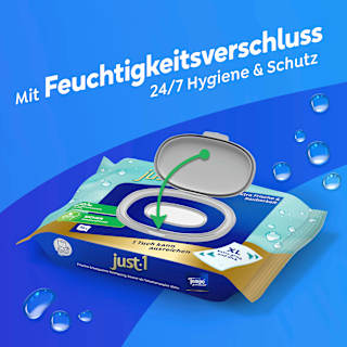 Feuchtes Toilettenpapier Just 1 XL-Tuch Tempo