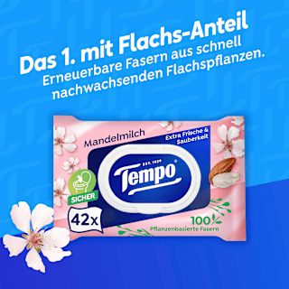 Feuchtes Toilettenpapier Mandelmilch & Panthenol Tempo