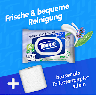 Feuchtes Toilettenpapier Natural Skin Balance Tempo