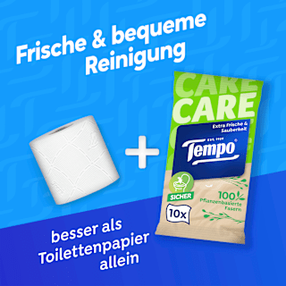 Feuchtes Toilettenpapier, Reisegröße Tempo