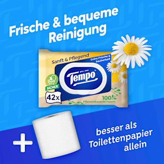 Feuchtes Toilettenpapier sanft & pflegend Kamille (2x42 St) Tempo