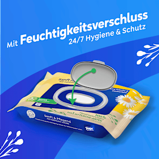 Feuchtes Toilettenpapier sanft & pflegend Kamille (2x42 St) Tempo