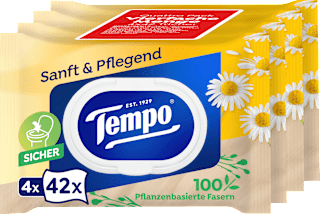 Feuchtes Toilettenpapier sanft & pflegend Kamille 4x(4x42 St) Tempo