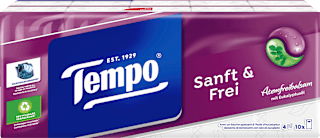Taschentücher sanft & frei (10x9 St) Tempo