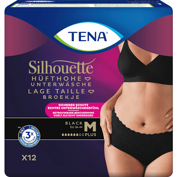 Pants Inkontinenz Silhouette schwarz Gr. M TENA