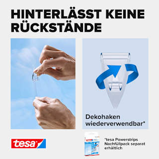 Dekohaken Powerstrips® transparent Set 5tlg tesa