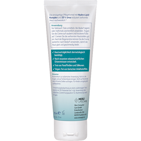 Fußcreme Anti Hornhaut 25 % Urea tetesept