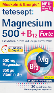 Magnesium 500 + B12 Forte Depot-Tabletten 30 St tetesept