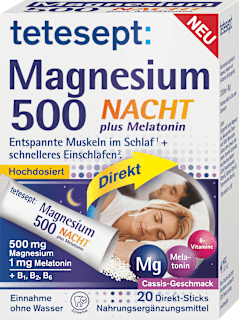 Magnesium Nacht plus Melatonin Direkt Sticks 20 St tetesept