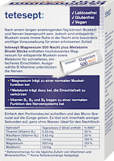 Magnesium Nacht plus Melatonin Direkt Sticks 20 St tetesept