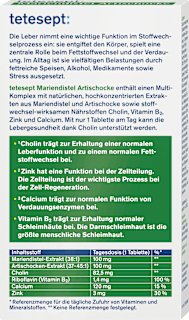 Mariendistel Artischocke Lebergesundheit Tabletten 30 St tetesept