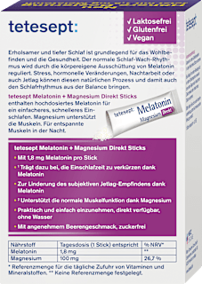 Melatonin + Magnesium Direkt Sticks 20 St tetesept