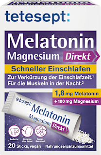 Melatonin + Magnesium Direkt Sticks 20 St tetesept
