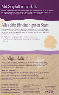 Anfangsmilch 1 aus Ziegenmilch, von Geburt an Töpfer