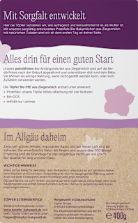 Anfangsmilch Pre aus Ziegenmilch von Geburt an Töpfer