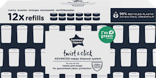 Nachfüllkassetten für Windeleimer Twist & Click und Sangenic Tec  Tommee Tippee