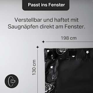 Verdunkelungsrollo Sleeptime für Unterwegs, XL, schwarz Tommee Tippee