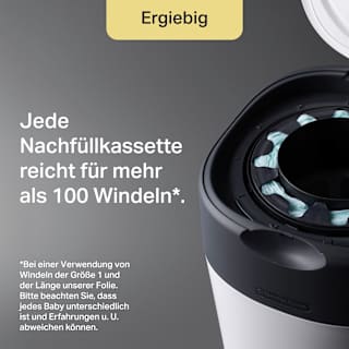 Windeleimer Twist & Click inkl. 12 Nachfüllkassetten, weiß Tommee Tippee