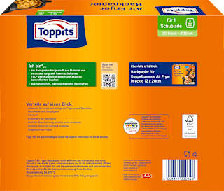 Backpapier Air Fryer rund Toppits