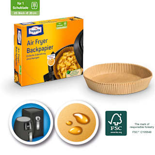 Backpapier Air Fryer rund Toppits