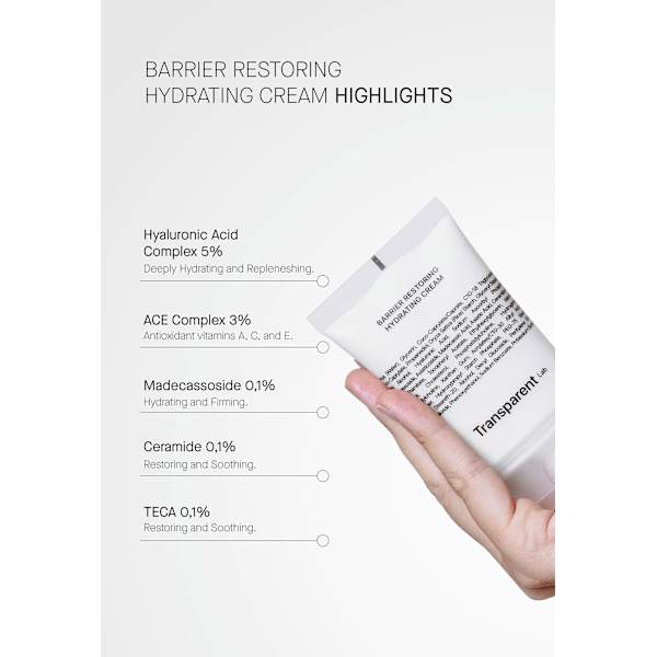 Gesichtscreme Barrier Restoring Hydrating Transparent Lab
