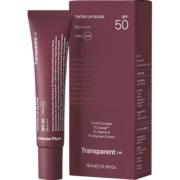 Lipgloss Intense Plum LSF 50, regenerierend Transparent Lab