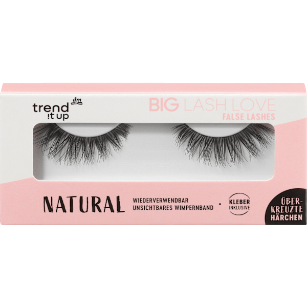Künstliche Wimpern Big Lash Love Natural (1 Paar) trend !t up