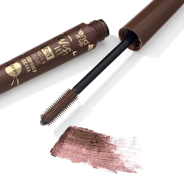 Mascara Twist it! 2in1 Length & Volume Waterproof Brown trend !t up