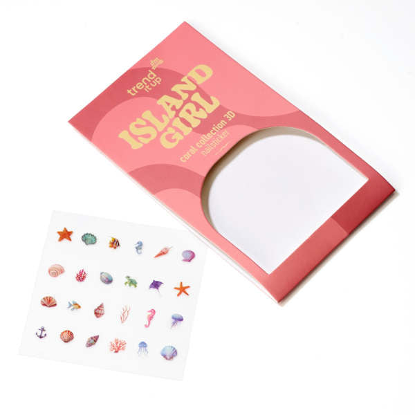 Nagelsticker Island Girl, 3D Coral Collection trend !t up