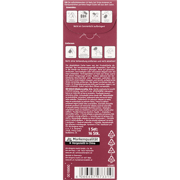 UV Gel Nagelfolien Gel Strips 120 trend !t up