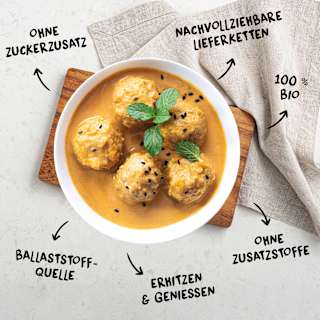 Falafelbällchen Curry India Masala Sauce TRESSBRÜDER