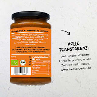 Fertiggericht, Kichererbsen Erdnuss Curry  TRESSBRÜDER