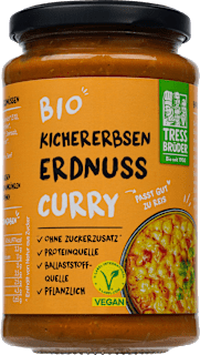 Fertiggericht, Kichererbsen Erdnuss Curry  TRESSBRÜDER
