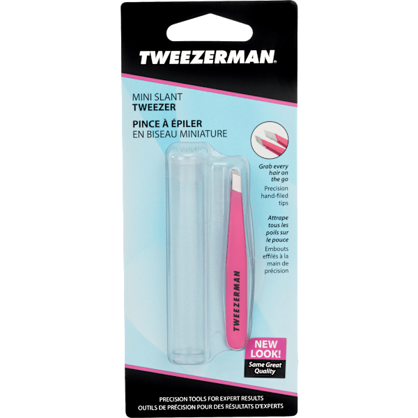 Pinzette, Mini Slant Tweezer Neon Pink Tweezerman