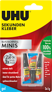 Sekundenkleber Set Minis (3x1g) UHU