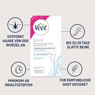 Kaltwachsstreifen Körper & Beine sensitiv Veet