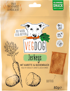 Hundeleckerli mit Karotte & Buchenrauch, Jerkeys  VEGDOG