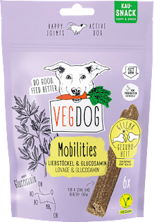 Kausnack Hund mit Liebstöckel & Glucosamin, Mobilities VEGDOG