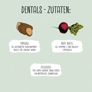 Kausnack Hund mit Roter Beete & Tapioka, Dentals VEGDOG