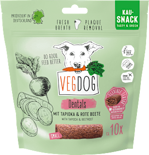 Kausnack Hund mit Roter Beete & Tapioka, Dentals VEGDOG