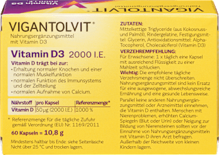Vitamin D3 2000 I.E. 60 Weichkapseln VIGANTOLVIT