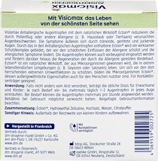 Anti-Allergische Augentropfen 10 Ampullen à 0,5 ml Visiomax