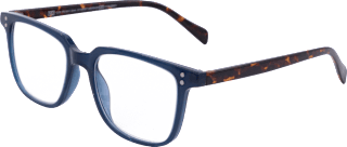 Fertig-Lesebrille demi/dunkelblau +3,00 Visiomax