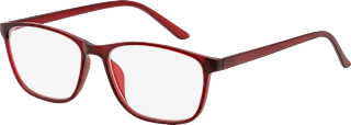 Fertig-Lesebrille dunkelrot transparent +2,50 Visiomax