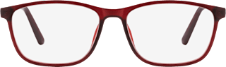Fertig-Lesebrille dunkelrot transparent +3,00 Visiomax